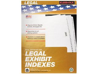 Kleer Fax 81004 80000 Series Side Tab Index Divider Printed   Letter   25 / Pack
