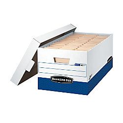Bankers Box Presto 60percent Recycled Storage Boxes 24 x 12 x 10  Letter Pack Of 4
