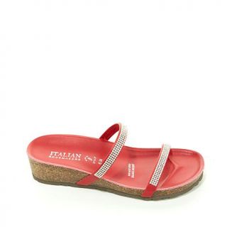 Italian Shoemakers "Amena" Studded Slide Sandal with Contoured Footbed   8062167
