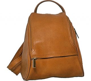 Womens David King Leather 363 Convertible Backpack Sling   Tan