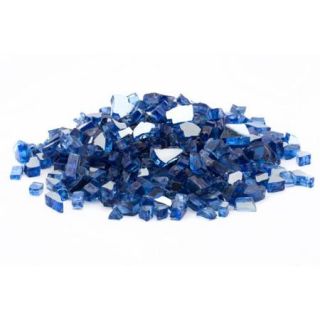 Dragon Glass 10 lb Cobalt Blue Ref lective Tempered Fire Glass, 1/4"