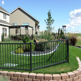 Vail style Flat Top Wrought Iron Fence Panels   18376838  
