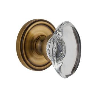 Nostalgic Warehouse Georgetown Vintage Brass Double Dummy with Provence Crystal Knob 810421