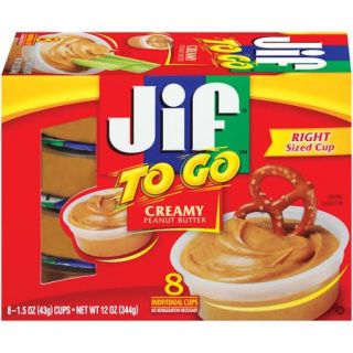 Jif Creamy To Go Peanut Butter, 8 ct