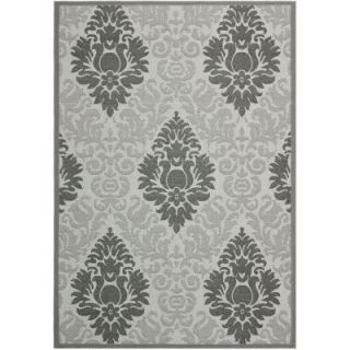 Safavieh Courtyard Light Grey/Anthracite 5 ft. 3 in. x 7 ft. 7 in. Indoor/Outdoor Area Rug CY7133 78A5 5