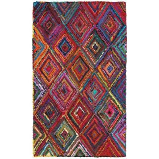 LR Resources Layla Multi 8 ft. x 10 ft. Chindi Indoor Area Rug LAYLA03405MLT80A0