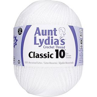 Aunt Lydias Crochet Cotton Classic Jumbo Size 10, White