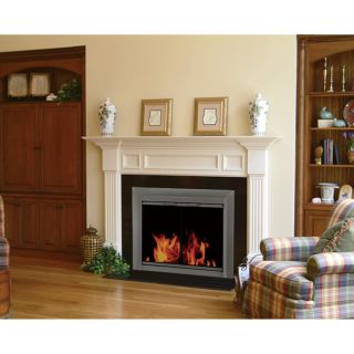 Pleasant Hearth Craton Fireplace Glass Door — For Masonry Fireplaces, Medium, Gunmetal, Model CR-3401  Fireplace Doors