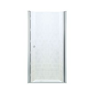 Sterling Finesse 26.3125 in to 32.75 in Silver Frameless Hinged Shower Door