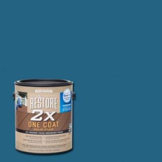 Rust Oleum Restore 1 gal. 2X Lagoon Solid Deck Stain with NeverWet 291391