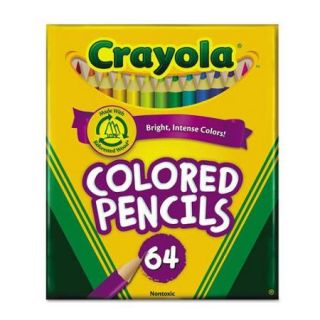 Crayola Colored Woodcase Pencil, HB, 3.3mm, Assorted, 64/Pack