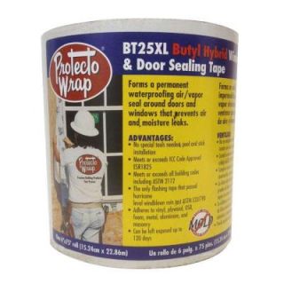 Protecto Wrap BT25XL 6 in. x 50 ft. Window and Door Sealing Tape D897206