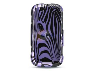 Motorola Cliq MB200 Purple Zebra Face Design Crystal Case