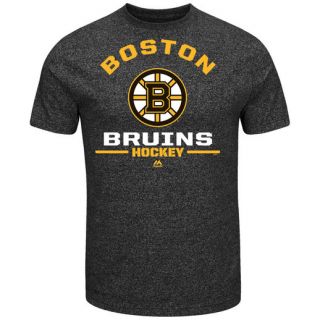 Majestic Boston Bruins Black Marled T Shirt