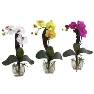 Nearly Natural Mini Phalaenopsis Orchid Arrangement (Set of 3) 1311 S3