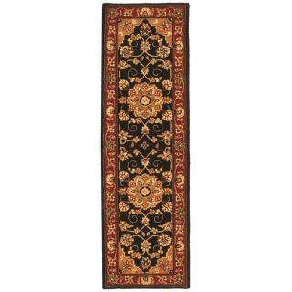 Safavieh Handmade Heritage Heirloom Black/ Red Wool Runner (23 x 8)