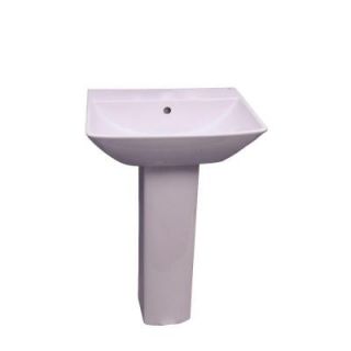 Barclay Products Summit 500 20 in. Pedestal Combo Bathroom Sink for 4 in. Centerset in White 3 764WH