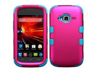 MYBAT Titanium Solid Hot Pink / Tropical Teal TUFF Hybrid Phone Protector Cover For ZTE Z730 (Concord II)