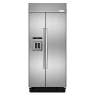 KitchenAid 20.8 cu. ft. Side by Side Refrigerator in Stainless Steel KBSD606ESS