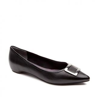 Rockport Total Motion Buckled Leather Pointed Toe Flat   7697767