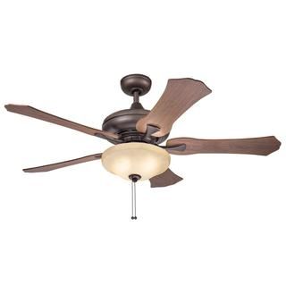 Kichler Lighting Traditional Bronze Ceiling Fan with 2 light Kit and