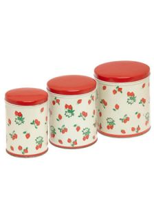 Vintage Sweet As Strawberries Canisters  Mod Retro Vintage Vintage Clothes