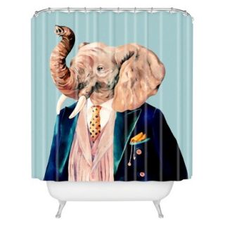 DENY Designs Mr Elephant Shower Curtain