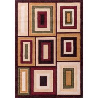 Well Woven Dulcet Structure Multi 6 ft. 7 in. x 9 ft. 3 in. Modern Geometric Area Rug 18736