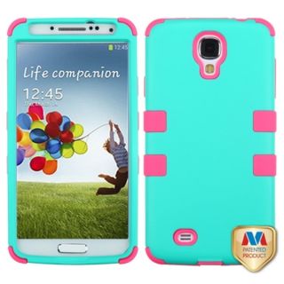 INSTEN Green/ Electric Pink TUFF Phone Case Cover for Samsung Galaxy