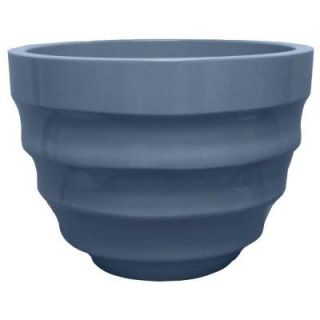 Athena 16 in. Round Dusty Blue Resin Planter US611647