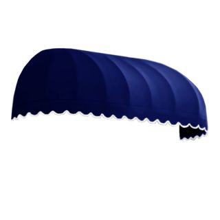 Awntech 304.5 in Wide x 48 in Projection Navy Solid Elongated Dome Window/Door Awning