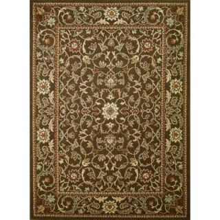 Concord Global Trading Chester Flora Brown 3 ft. 3 in. x 4 ft. 7 in. Area Rug 97384