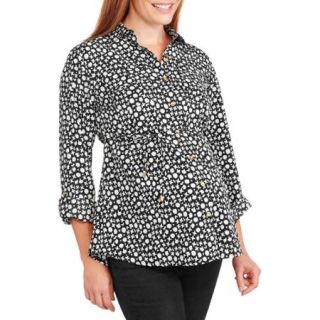 Oh Mamma Maternity Printed Belted Shirt