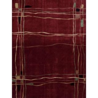 Nourison  Parallels Red 2 ft. 3 in. x 3 ft. 9 in. Area Rug 506580