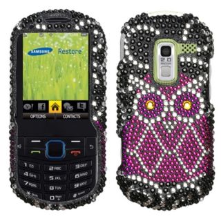 INSTEN Twin Stars Diamante Phone Case Cover for Samsung i917 Focus