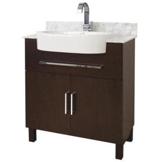 American Imaginations 33'' Single Transitional Birchwood Veneer Bathroom Vanity Set