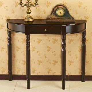 Espresso Wooden Entry Way Sofa Console Table with Drawer  