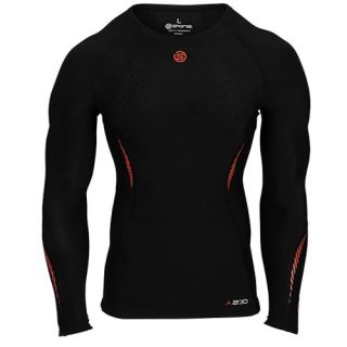 SKINS A200 Compression Long Sleeve Top   Mens   Running   Clothing   Black/Pixelled