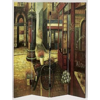 71 x 63 French Quarter 4 Panel Room Divider by Screen Gems