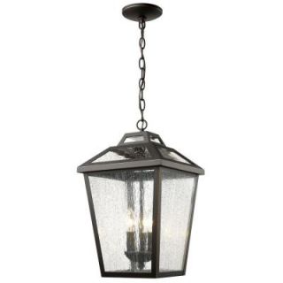 Filament Design Wilkins 3 Light Oil Rubbed Bronze Outdoor Hanging Lantern CLI JB045475