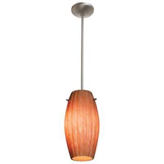 Access Lighting 1 Light Pendant Oil Rubbed Bronze Finish Amber Marble Glass DISCONTINUED CLI CE 8476 10 12