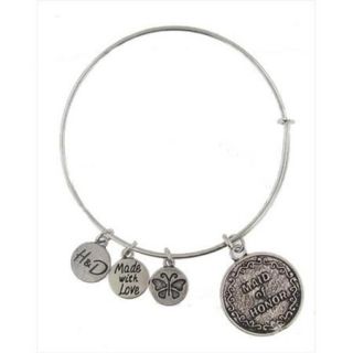 Hope And Destiny HD58 ZZ BM ST BR Maid Of Honor Silver Toned Charm Bracelet