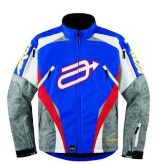 Arctiva Comp 7 RR Snowmobile Shell Jacket Blue/Red LG