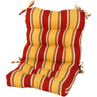 Greendale Home Fashions Outdoor Seat/Back Chair Cushion, Carnival Stripe