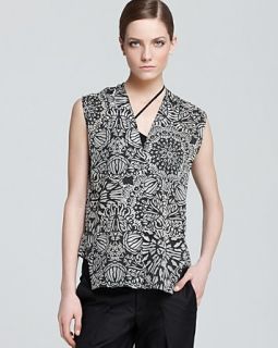 Helmut Lang Blouse   Medallion Burnout