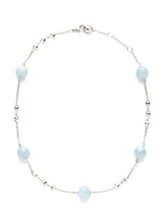 18" Lolita Aquamarine Station Necklace by Di MODOLO