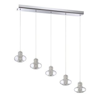 Kendal Lighting 82 in H Chrome Multi Pendant Light with Clear Glass Shade