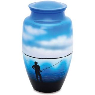 Urnsdirect2U Fisherman Adult Cremation Urn, 220 Cu In