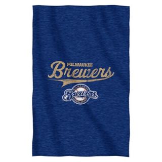 Brewers Sweatshirt Throw   Navy (84 L x 54 W)