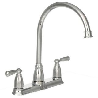 MOEN Banbury High Arc 2 Handle Standard Kitchen Faucet with Side Sprayer in Chrome CA87000